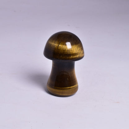 TIGER EYE MUSHROOM CRYSTAL CARVING P03