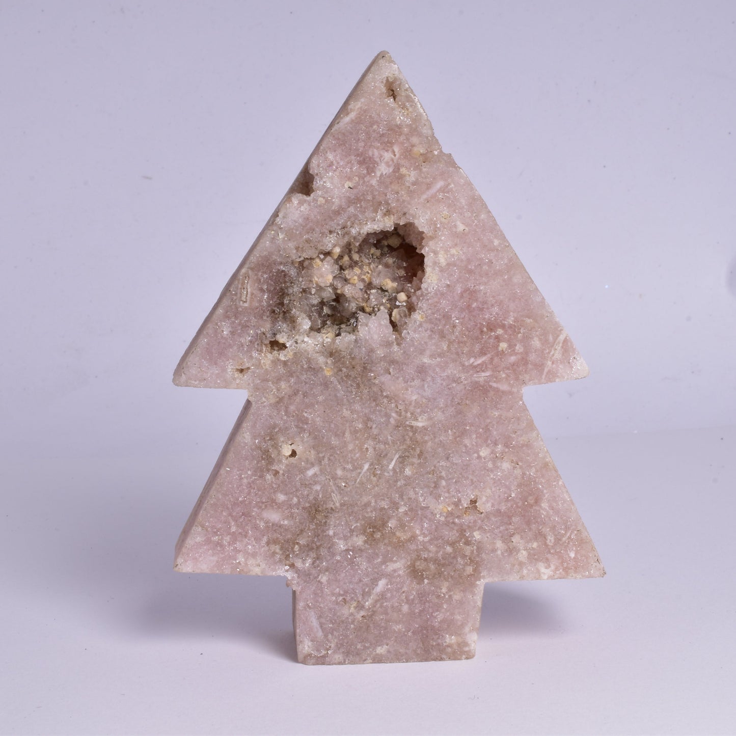 PINK AMETHYST TREE CARVING P289