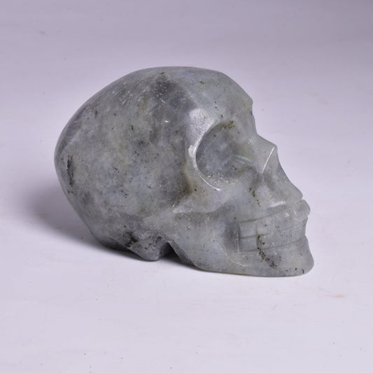 MOONSTONE CRYSTAL CARVED SKULL P09