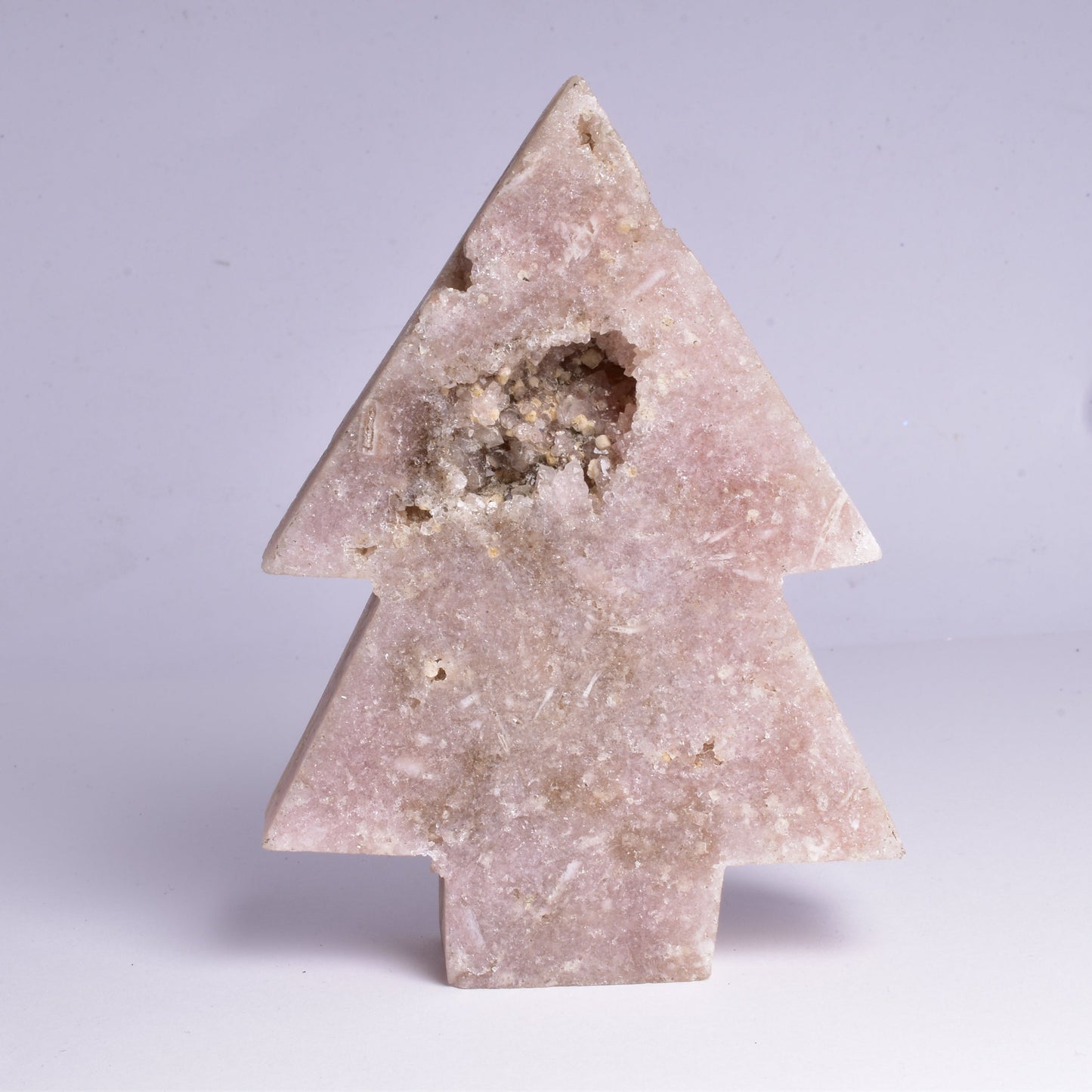 PINK AMETHYST TREE CARVING P289