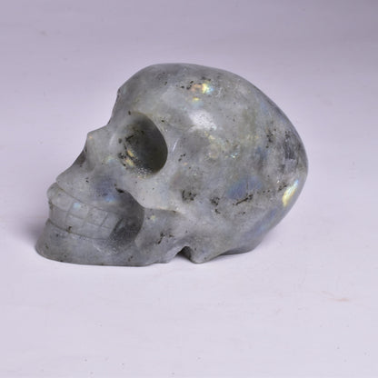 MOONSTONE CRYSTAL CARVED SKULL P09
