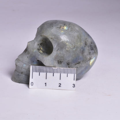 MOONSTONE CRYSTAL CARVED SKULL P09