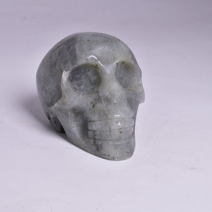 MOONSTONE CRYSTAL CARVED SKULL P09