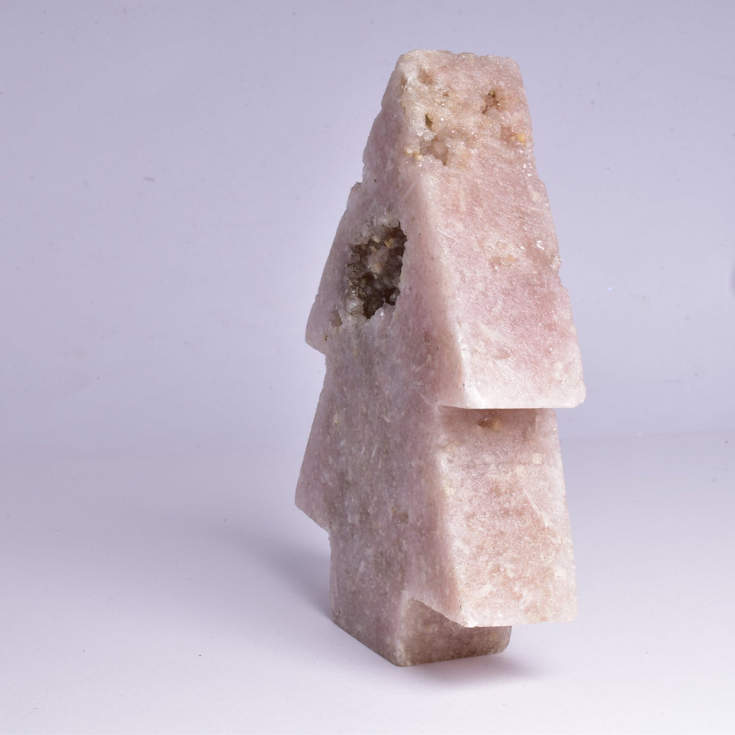 PINK AMETHYST TREE CARVING P289