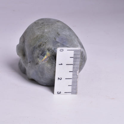 MOONSTONE CRYSTAL CARVED SKULL P09