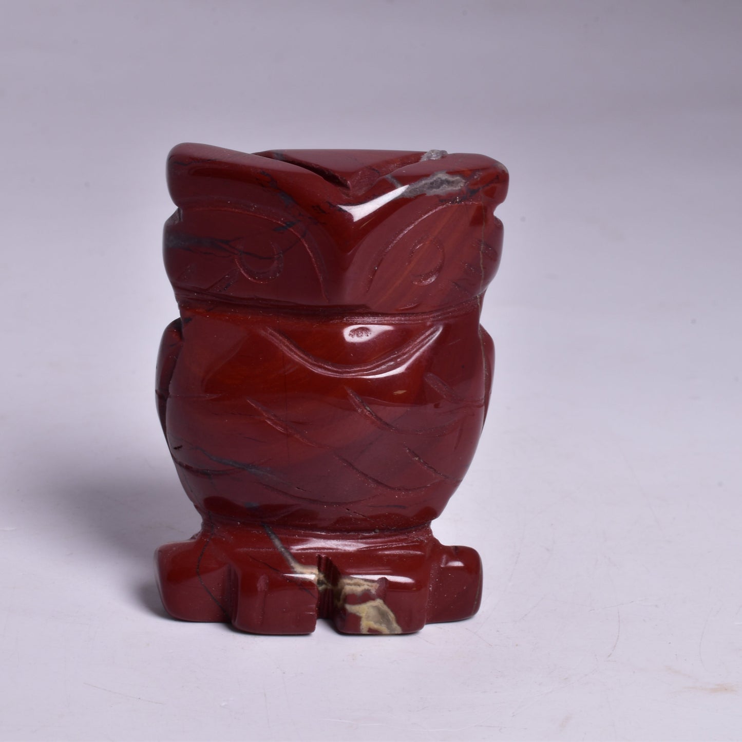 RED JASPER CRYSTAL CARVED OWL P15