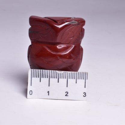 RED JASPER CRYSTAL CARVED OWL P15