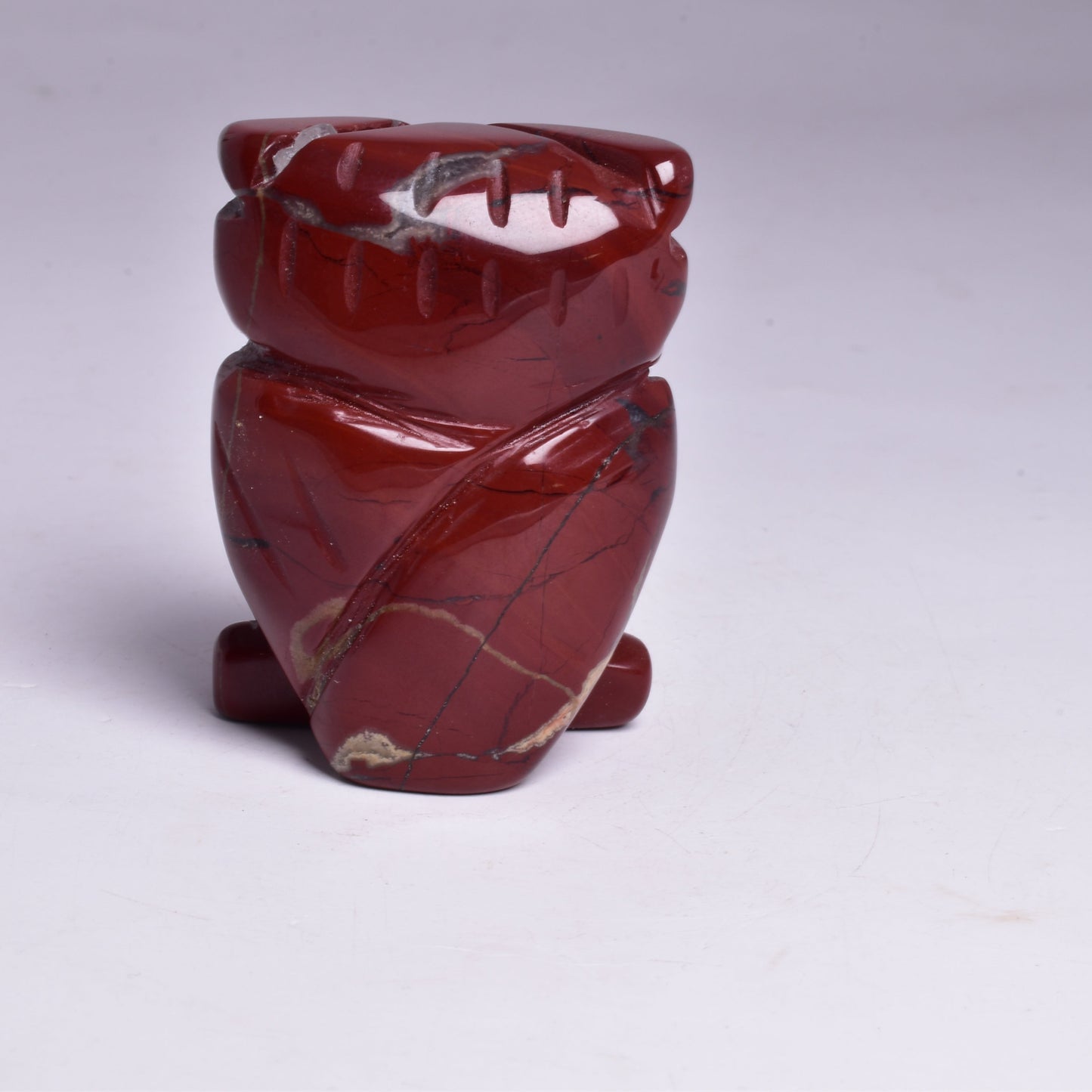 RED JASPER CRYSTAL CARVED OWL P15