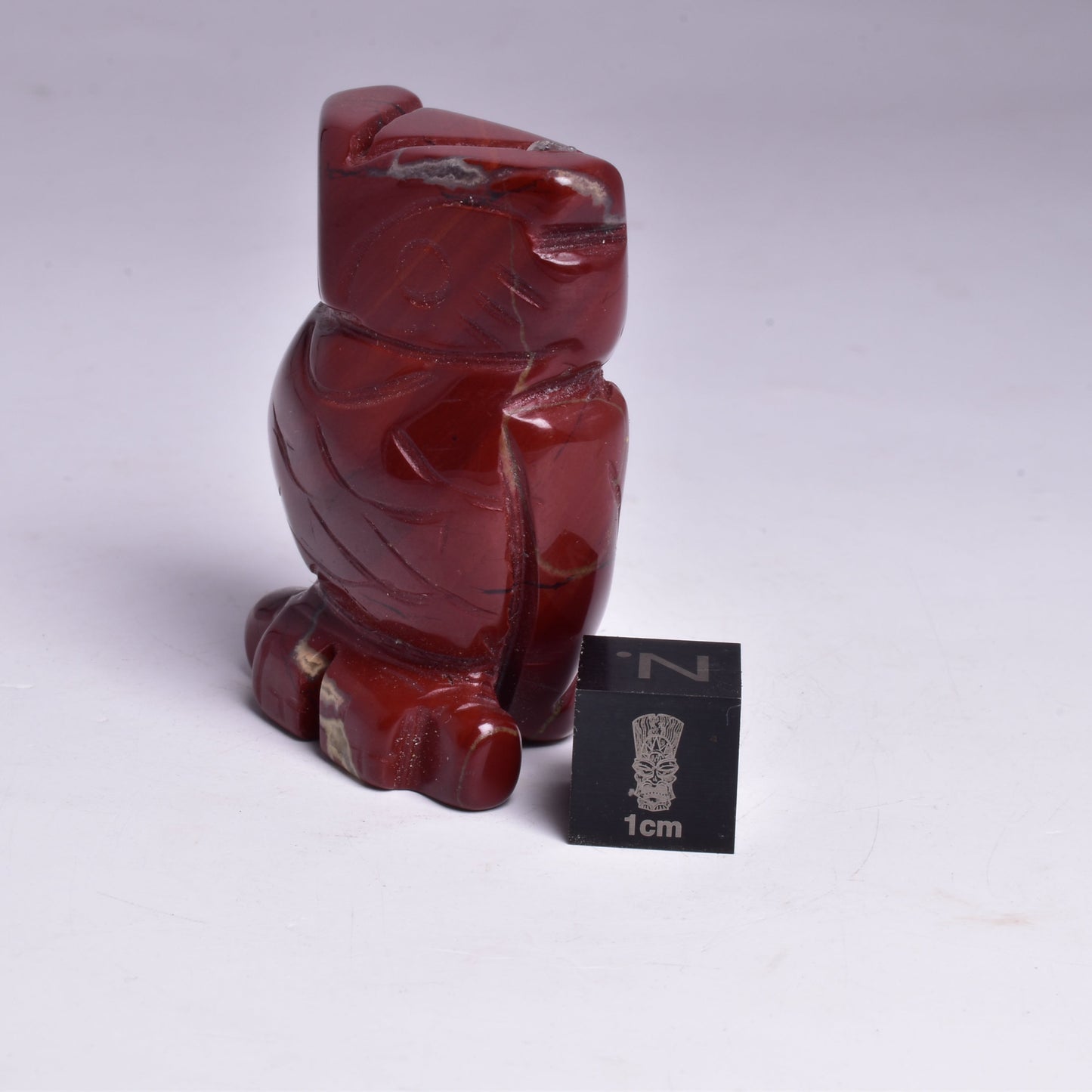 RED JASPER CRYSTAL CARVED OWL P15