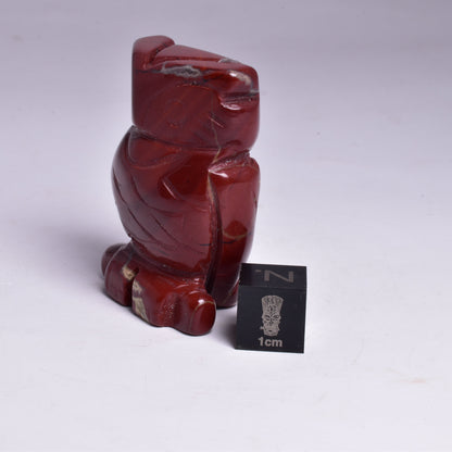 RED JASPER CRYSTAL CARVED OWL P15