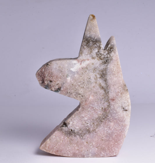 PINK AMETHYST UNICORN CARVING P288