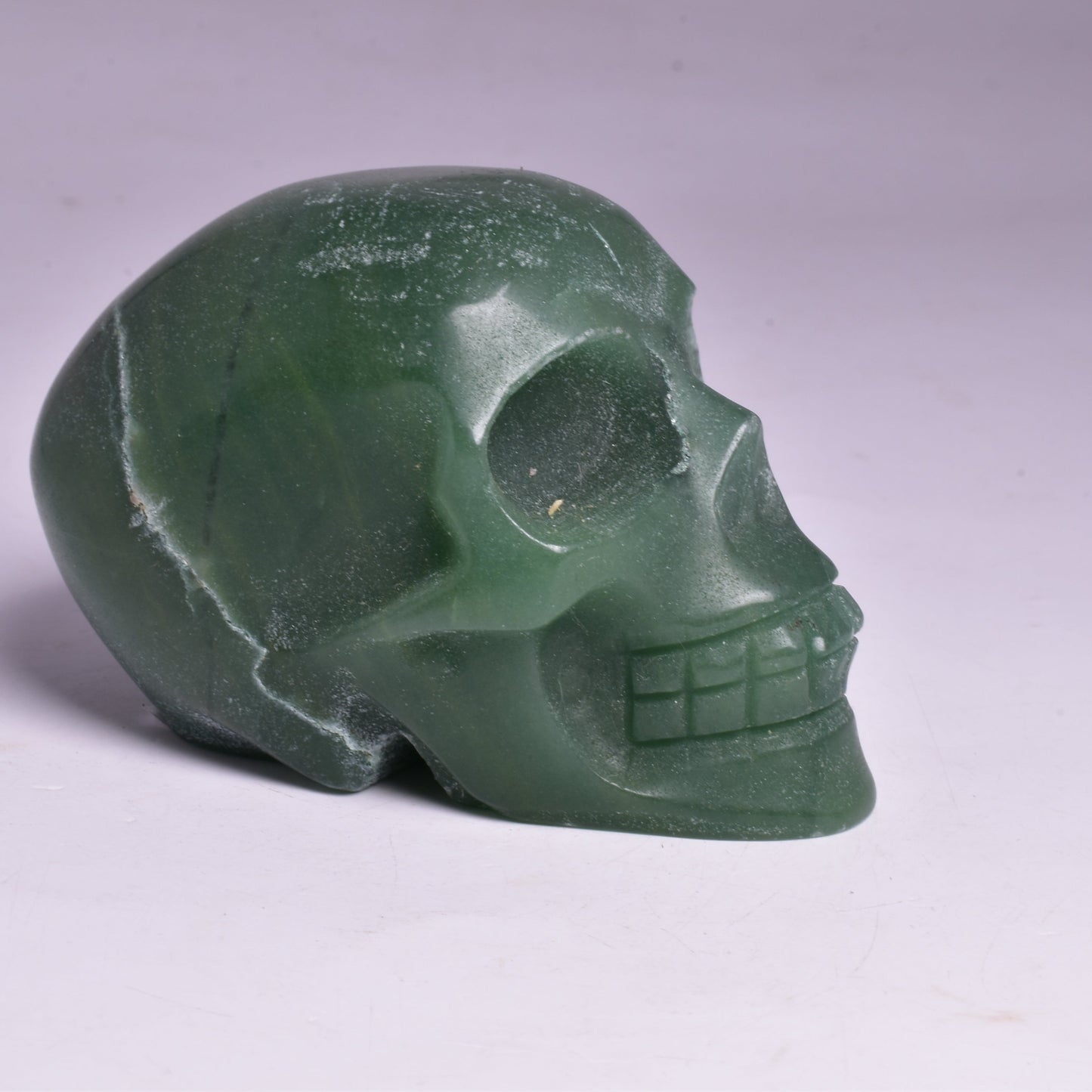 GREEN AVENTURINE CRYSTAL CARVED SKULL P12
