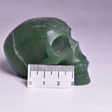 GREEN AVENTURINE CRYSTAL CARVED SKULL P12