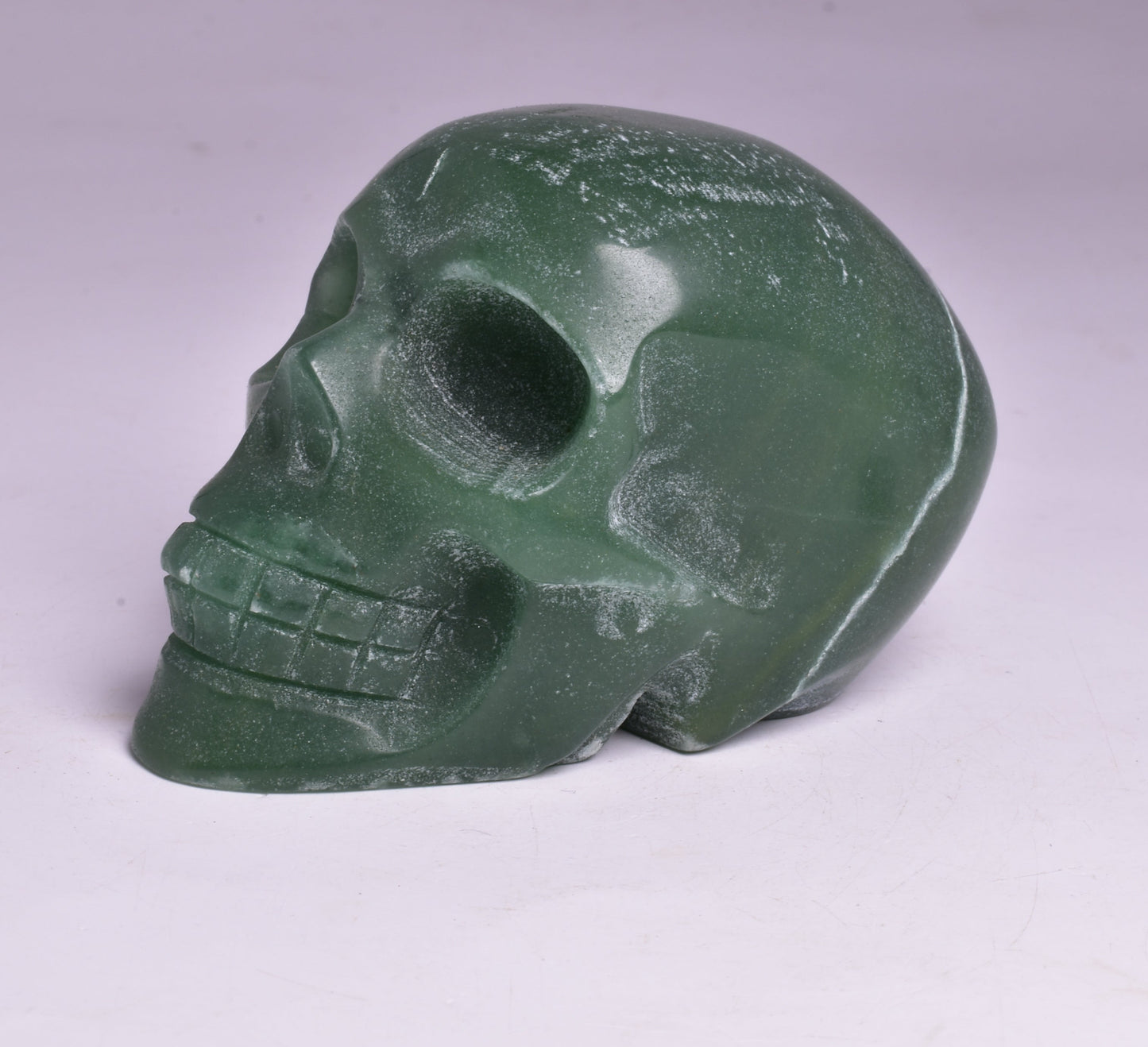 GREEN AVENTURINE CRYSTAL CARVED SKULL P12