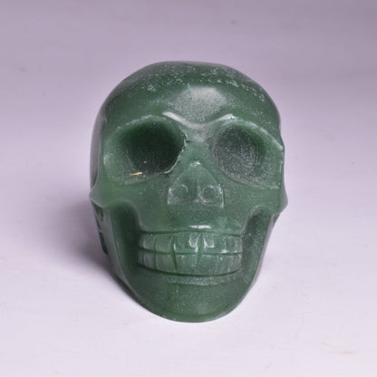 GREEN AVENTURINE CRYSTAL CARVED SKULL P12