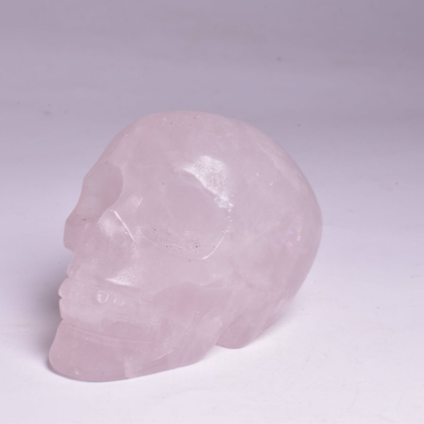 ROSE QUARTZ CRYSTAL CARVED SKULL P10
