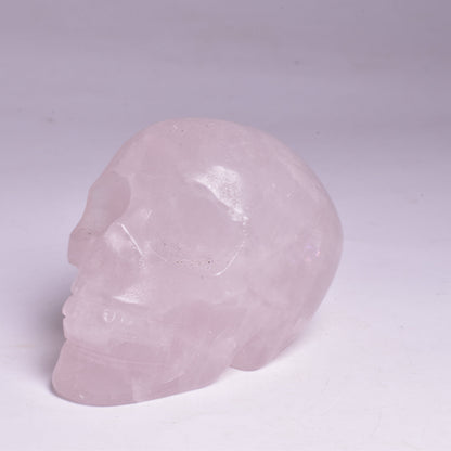 ROSE QUARTZ CRYSTAL CARVED SKULL P10
