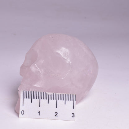 ROSE QUARTZ CRYSTAL CARVED SKULL P10