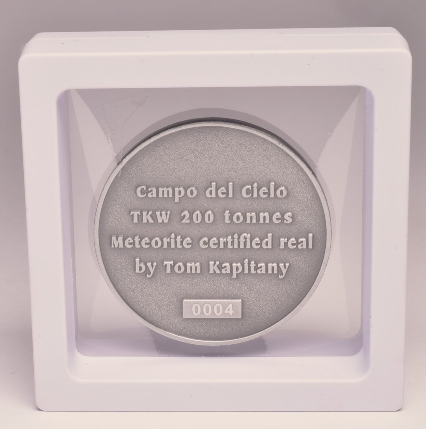 CAMPO DEL CIELO METEORITE in COLLECTORS COIN NUMBER 0004 MT115