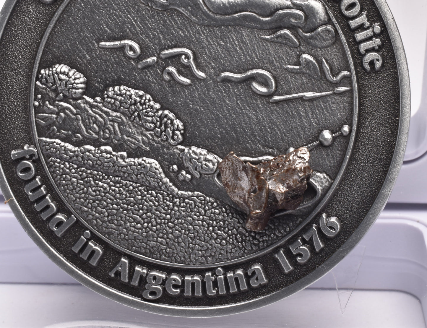 CAMPO DEL CIELO METEORITE in COLLECTORS COIN NUMBER 0004 MT115