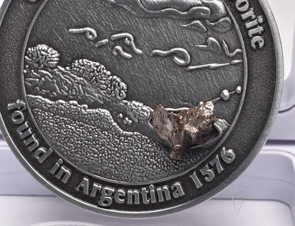 CAMPO DEL CIELO METEORITE in COLLECTORS COIN NUMBER 0004 MT115