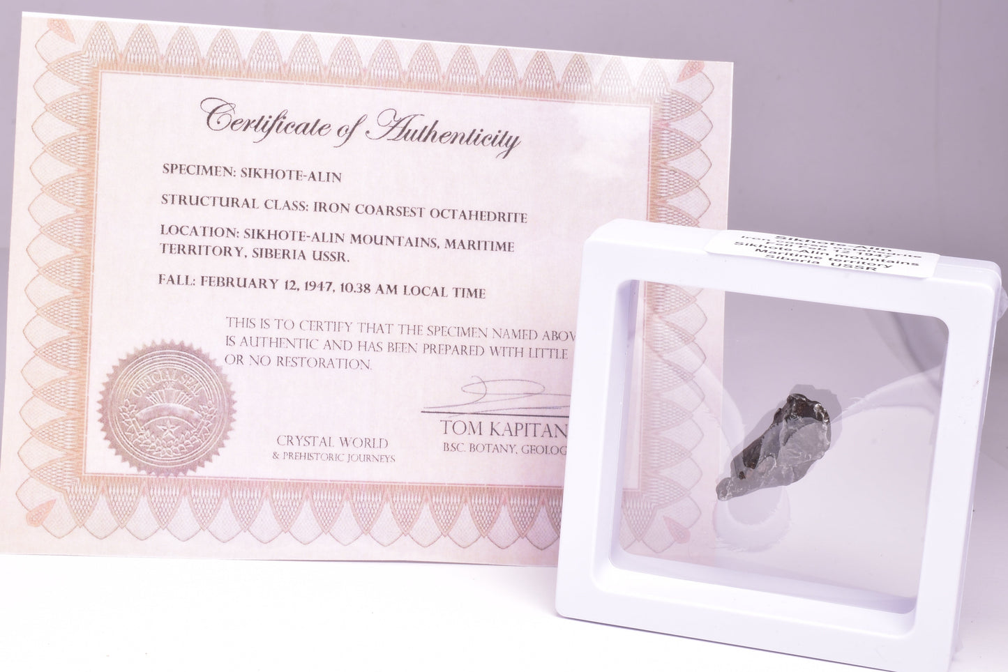 SIKHOTE-ALIN IRON COARSE METEORITE, FELL 1947, SIBERIA USSR MT150