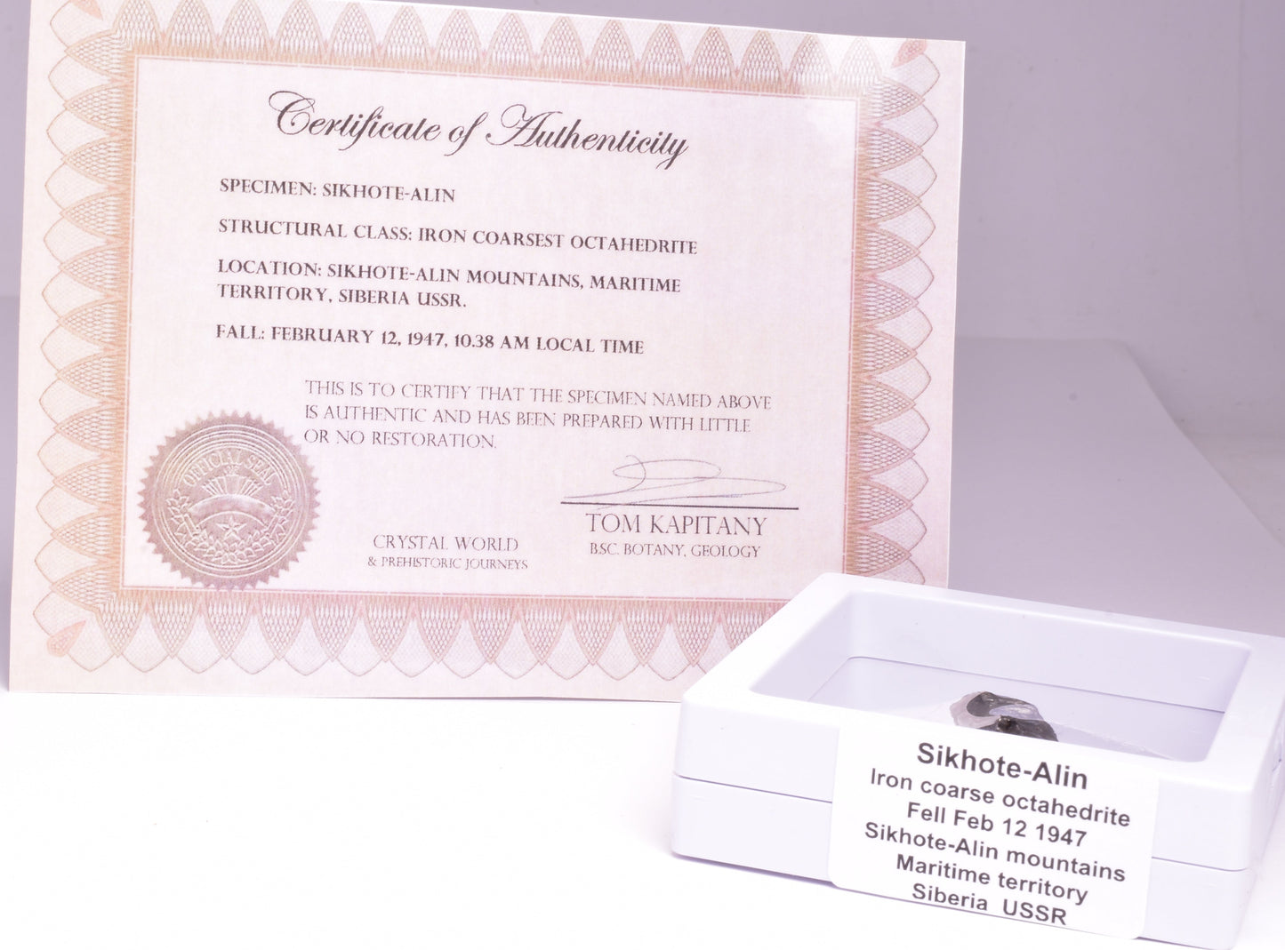 SIKHOTE-ALIN IRON COARSE METEORITE, FELL 1947, SIBERIA USSR MT150