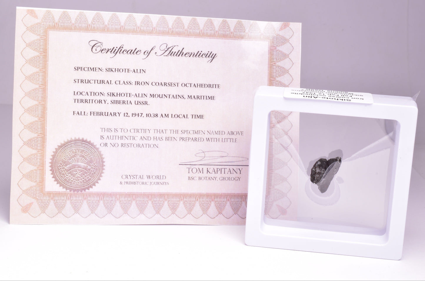 SIKHOTE-ALIN IRON COARSE METEORITE, FELL 1947, SIBERIA USSR MT154