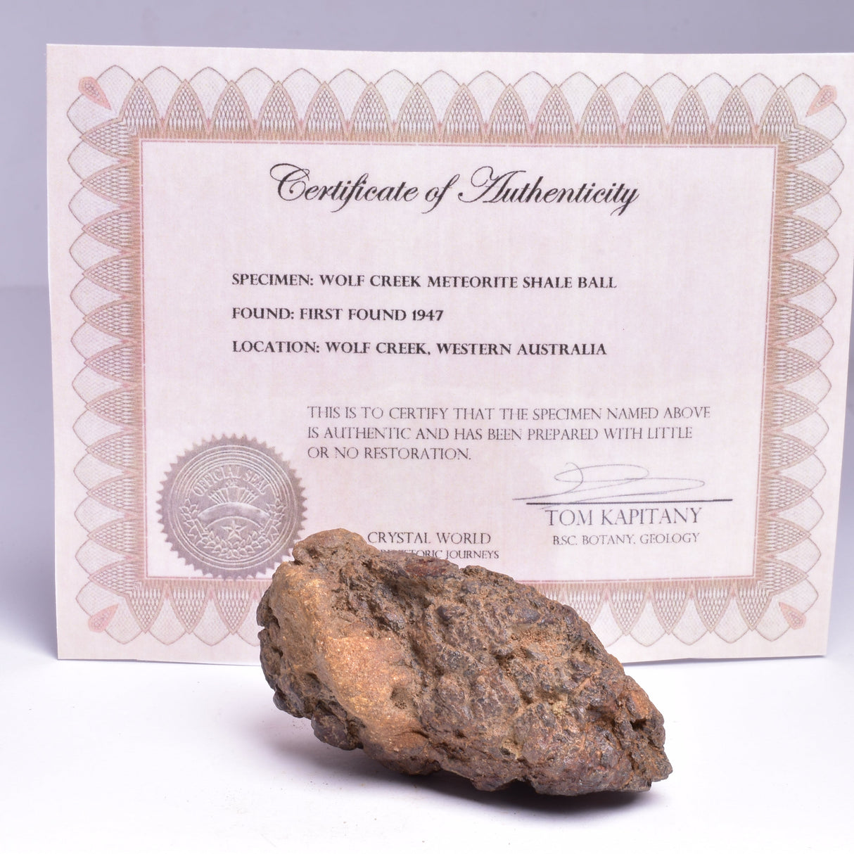 WOLF CREEK SHALE BALL METEORITE MT121