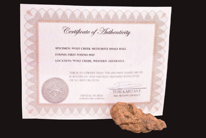 WOLF CREEK SHALE BALL METEORITE MT123