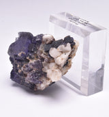 FLUORITE NATURAL FORM ON STAND MINERAL, MT ISA, QLD, AUSTRALIA M129