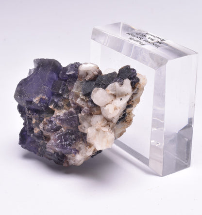 FLUORITE NATURAL FORM ON STAND MINERAL, MT ISA, QLD, AUSTRALIA M129