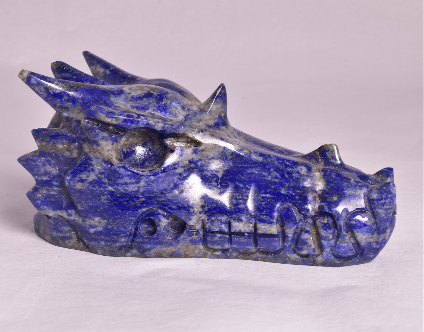 LAPIS LAZULI DRAGON HEAD CARVING P15