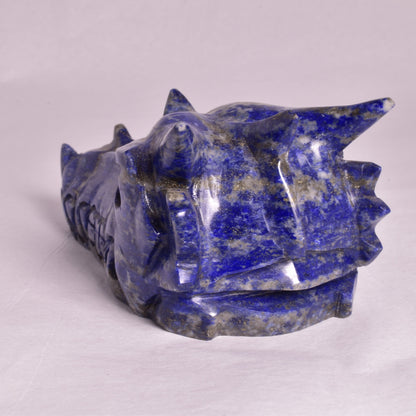 LAPIS LAZULI DRAGON HEAD CARVING P15