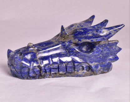 LAPIS LAZULI DRAGON HEAD CARVING P15