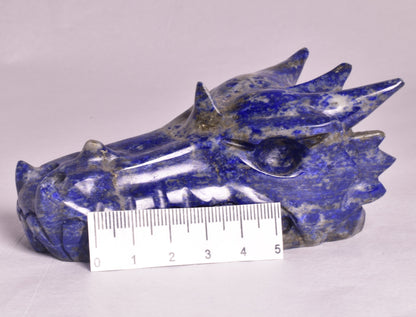 LAPIS LAZULI DRAGON HEAD CARVING P15