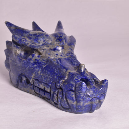 LAPIS LAZULI DRAGON HEAD CARVING P15