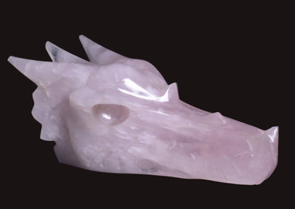 ROSE QUARTZ DRAGON HEAD CARVING P28