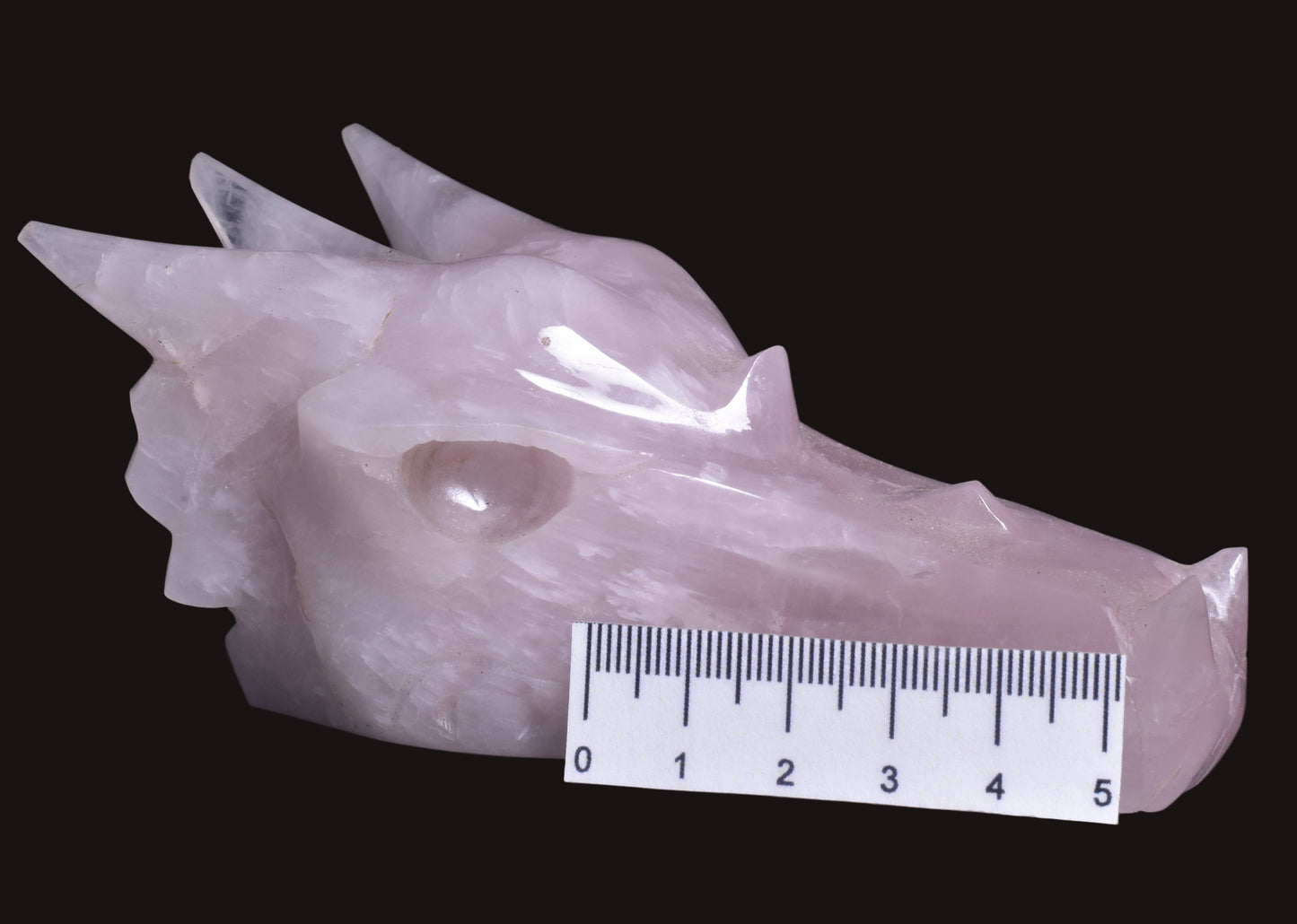 ROSE QUARTZ DRAGON HEAD CARVING P28