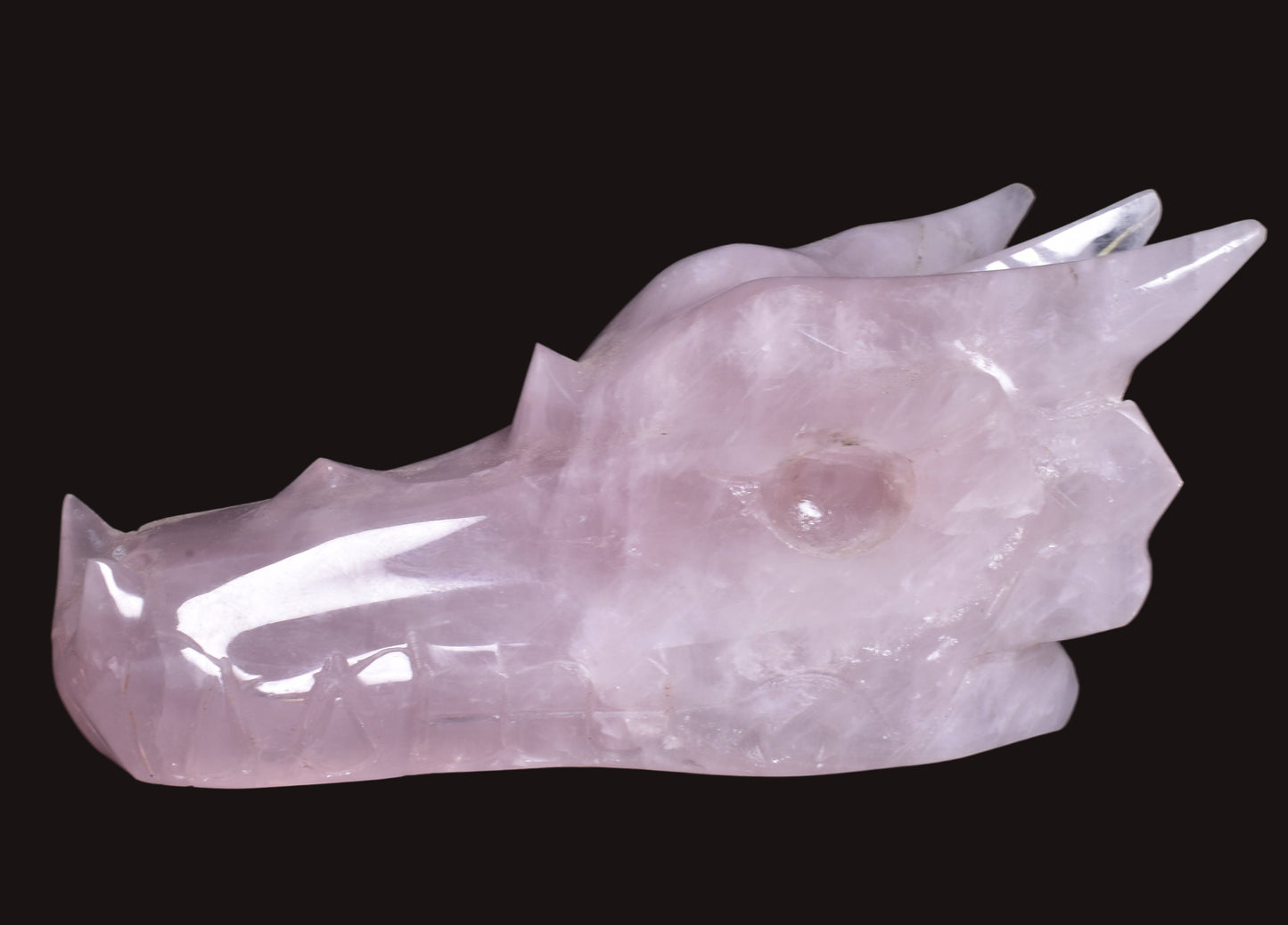 ROSE QUARTZ DRAGON HEAD CARVING P28