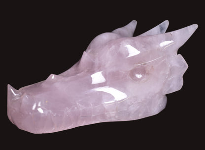 ROSE QUARTZ DRAGON HEAD CARVING P28