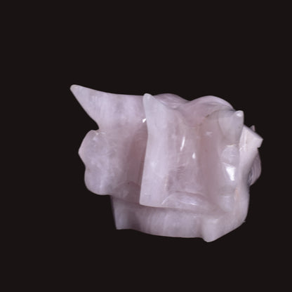 ROSE QUARTZ DRAGON HEAD CARVING P28