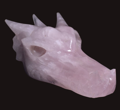ROSE QUARTZ DRAGON HEAD CARVING P28