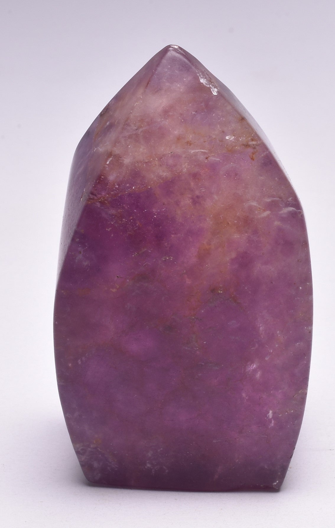 FLUORITE CRYSTAL CARVED FLAME P768