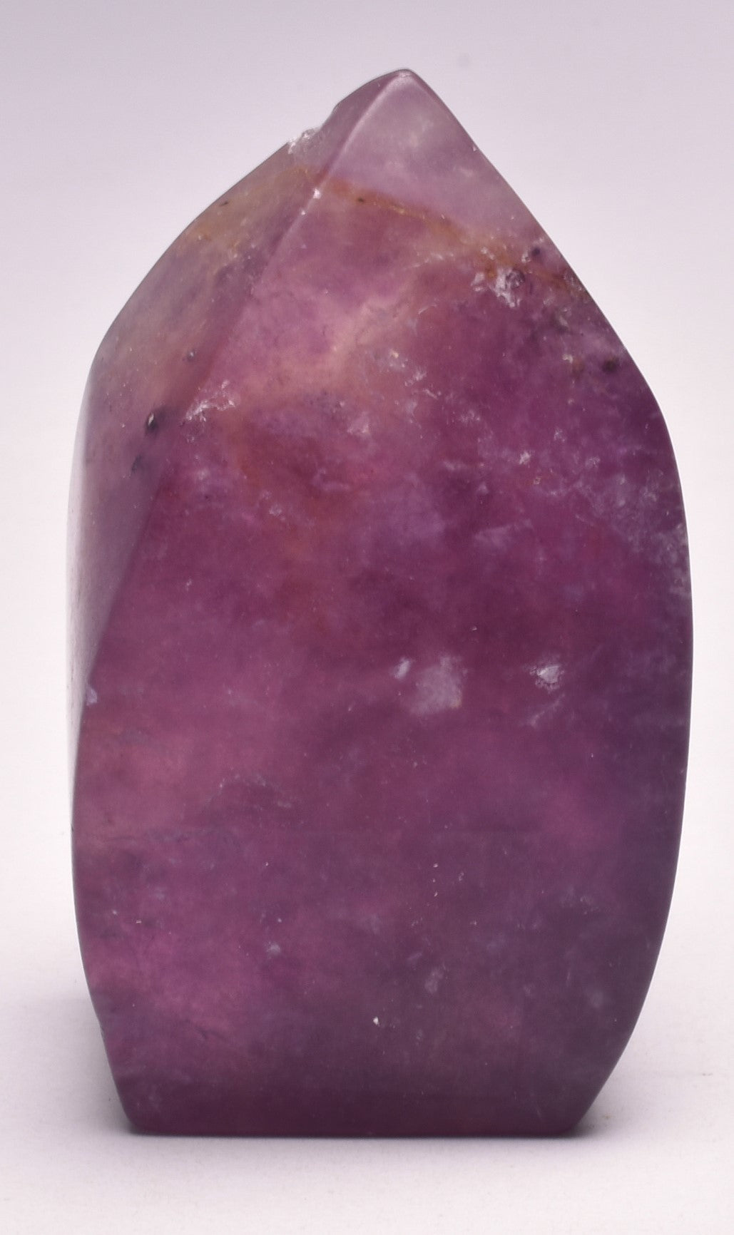 FLUORITE CRYSTAL CARVED FLAME P768