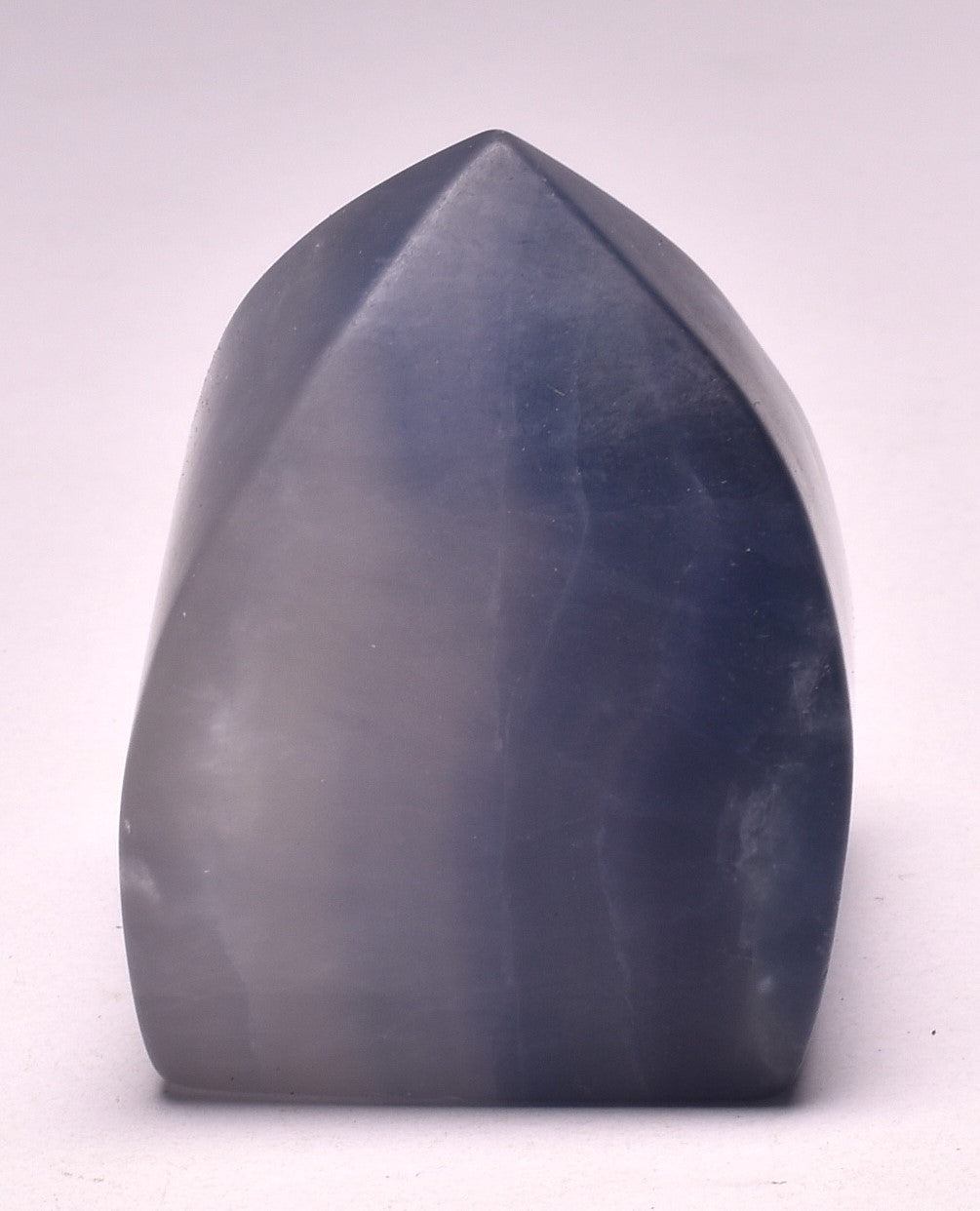 FLUORITE CRYSTAL CARVED FLAME P769