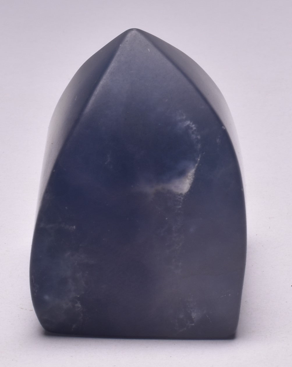 FLUORITE CRYSTAL CARVED FLAME P769