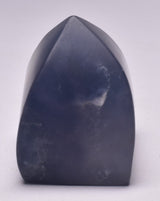 FLUORITE CRYSTAL CARVED FLAME P769