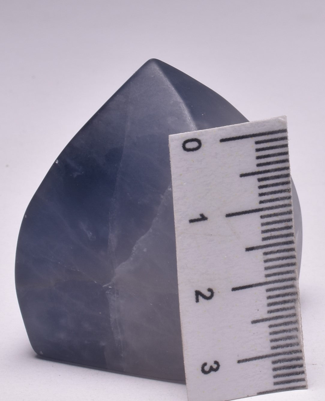 FLUORITE CRYSTAL CARVED FLAME P769