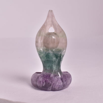 FLUORITE FEMALE YOGA POSE P114